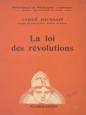 cover image of La loi des révolutions